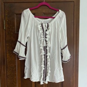 Sadie & Sage boutique boho bell sleeve tunic top